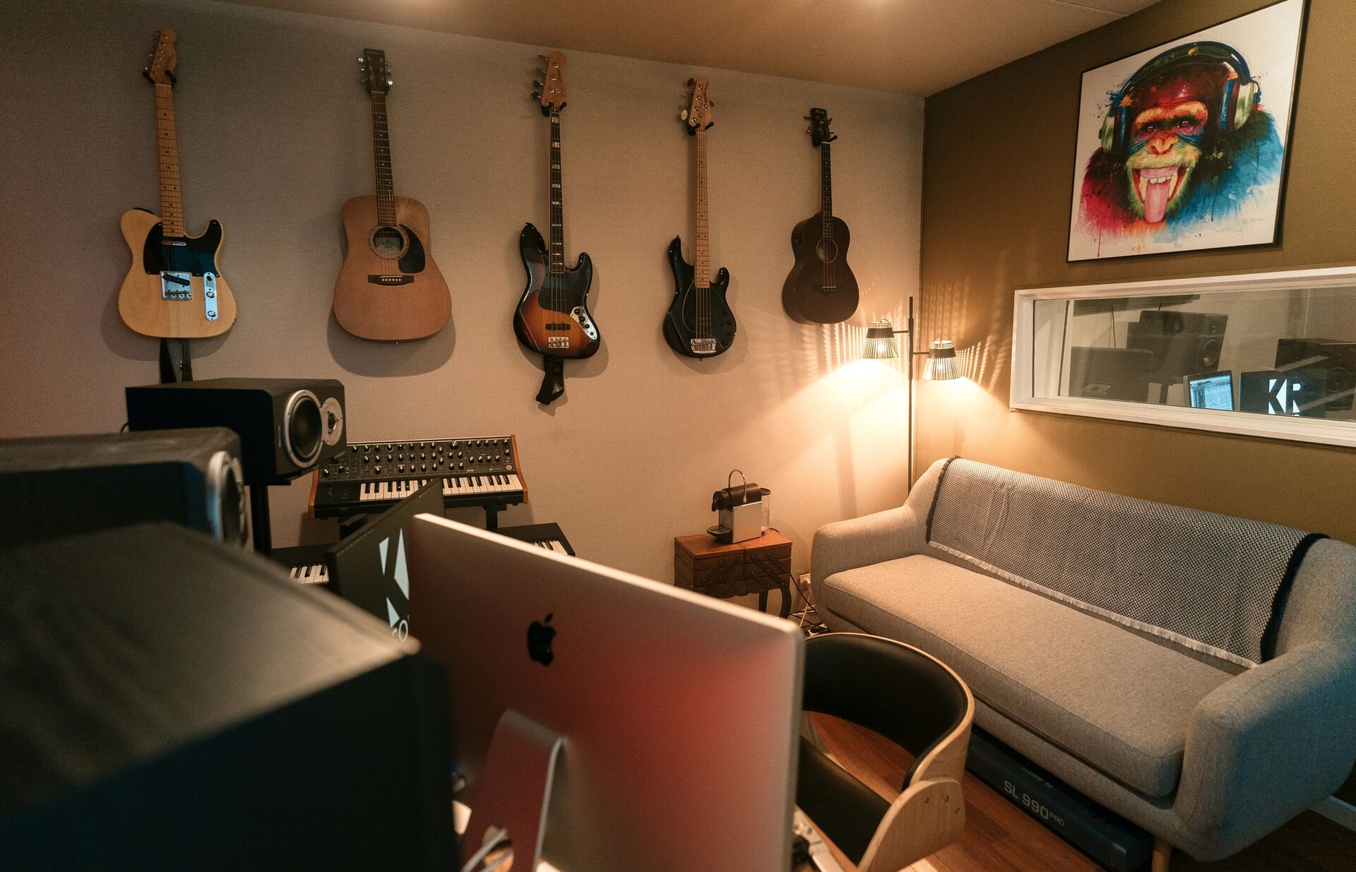 Espace de vie du studio KR Sound